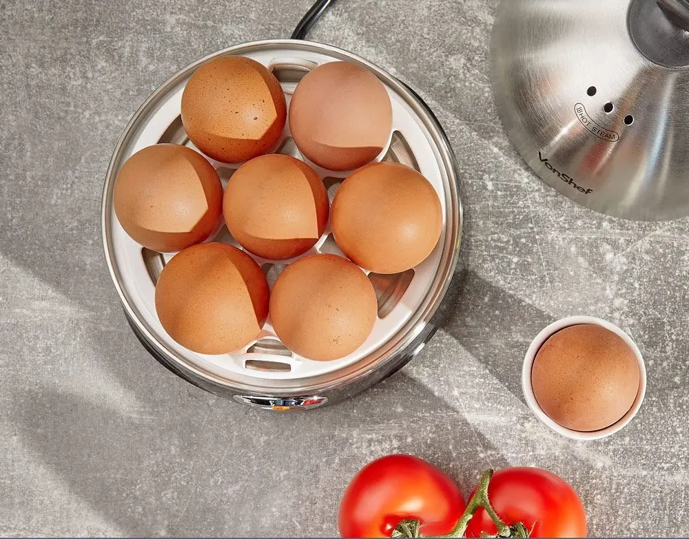 Fierbator de oua VonShef 2007034 (Silver/Black)