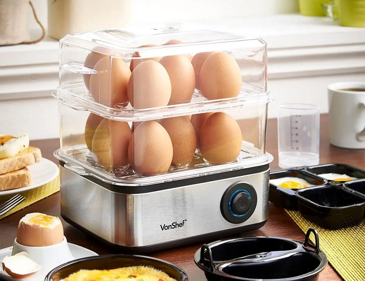 Fierbator de oua VonShef 2013211 (Inox)