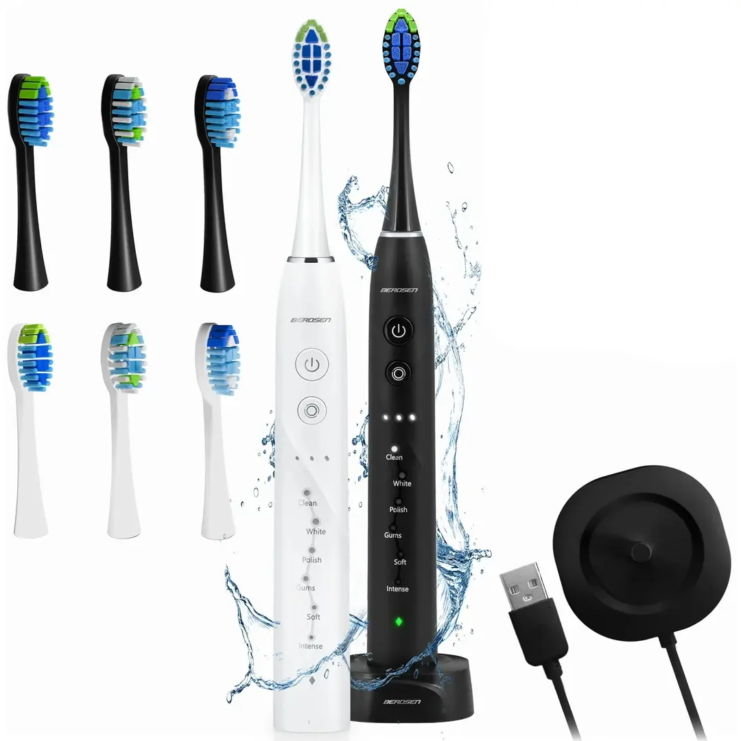 Set periute de dinti sonice Berdsen Galaxy Duo 322020 (Black/White)