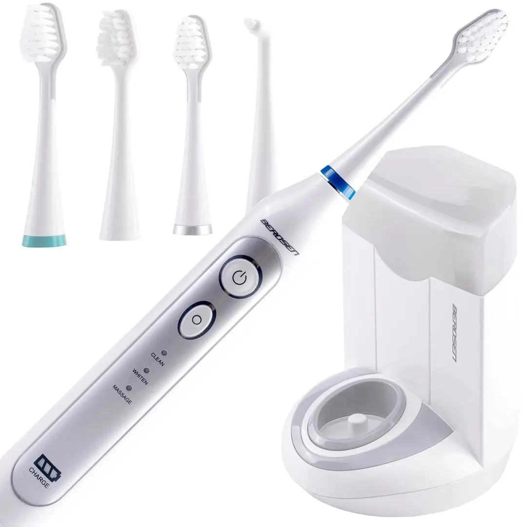 Periuţă de dinţi sonică Berdsen Sonica B1 (White/Silver)