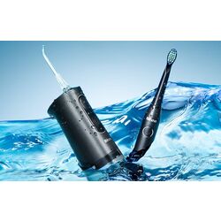 Set periuta de dinti electrica + irigator Bitvae D2+C2 (Black) Thumb