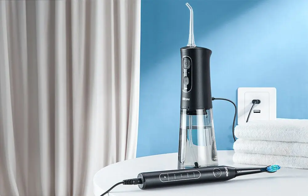Set periuta de dinti electrica + irigator Bitvae D2+C2 (Black) - 10