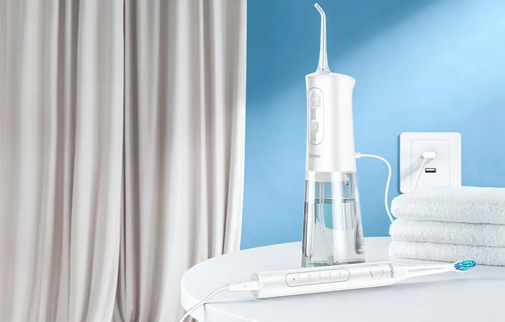 Set periuta de dinti electrica + irigator Bitvae D2+C2 (White) - 8