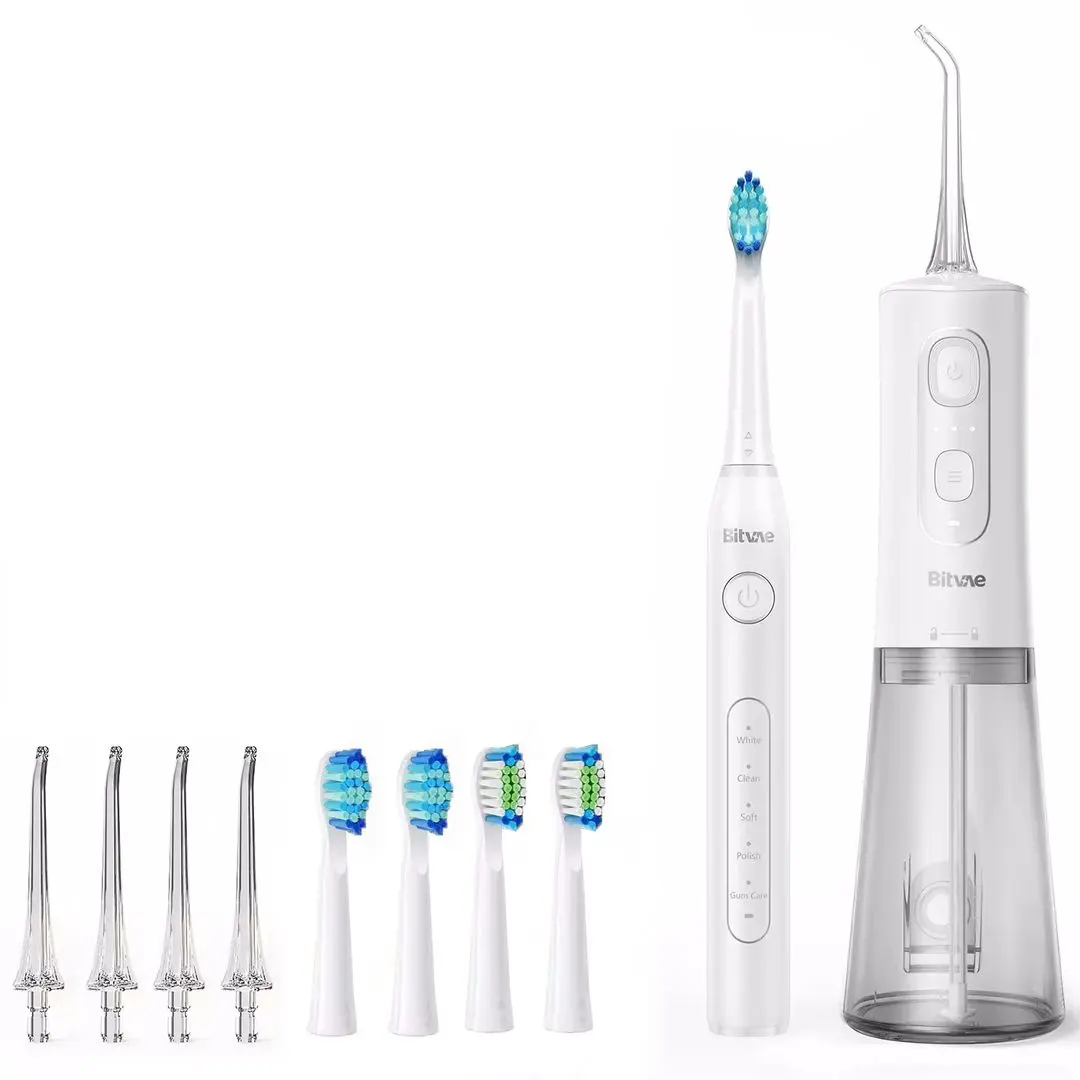 Set periuta de dinti electrica + irigator Bitvae D2+C2 (White)