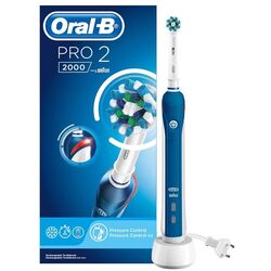Электрическая зубная щетка Braun Oral-B Pro 2 2000 Cross Action (Blue/White) Thumb