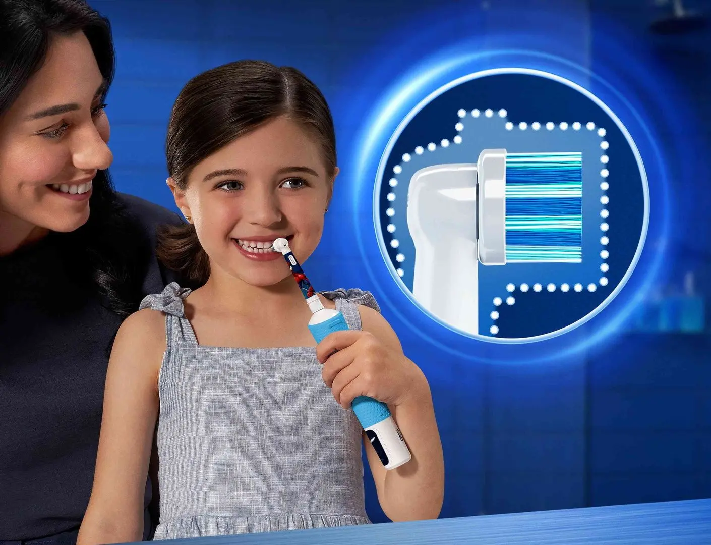 Periuta de dinti electrica Braun Oral-B Vitality Pro Kids Spiderman D103.413.2K (Blue)