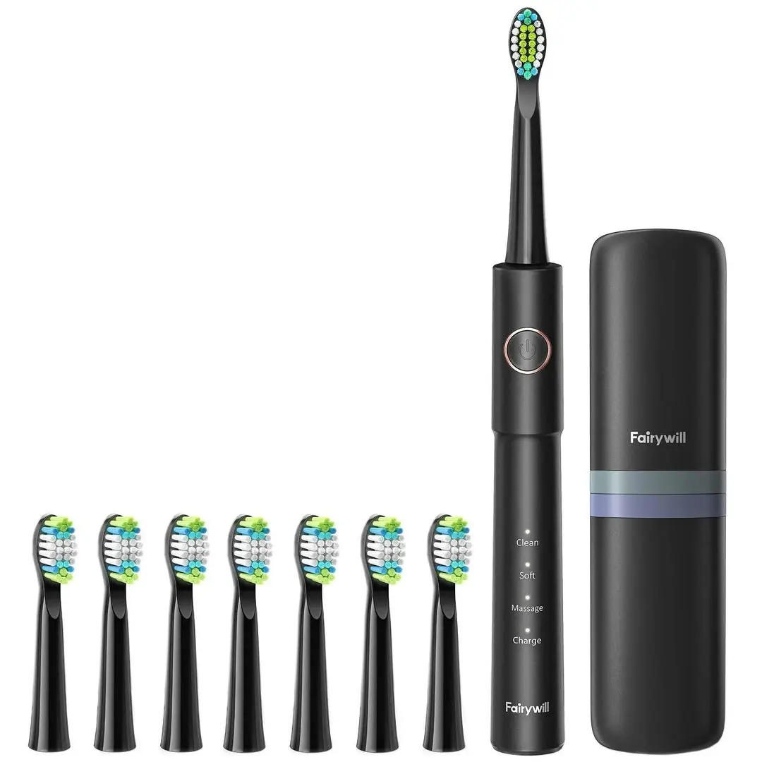 Электрическая зубная щетка + насадки FairyWill FW-E11 (Black)