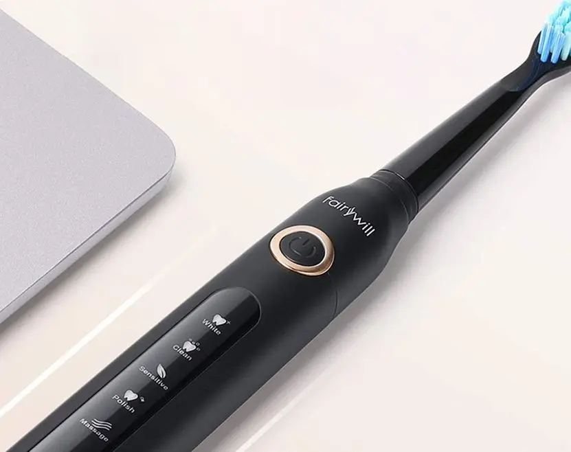 Set periute de dinti sonice FairyWill FW-507 (Black/Pink)