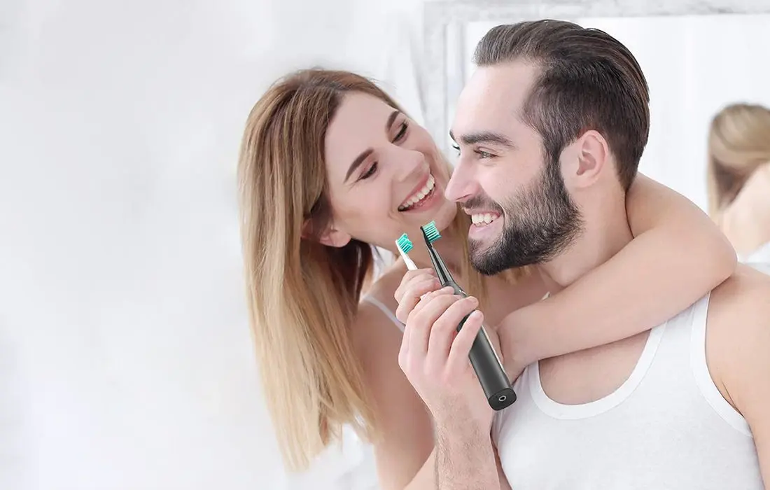 Set periute de dinti sonice FairyWill FW-507 (Black/White)