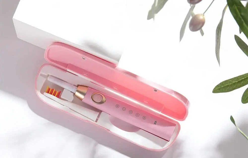 Set periute de dinti sonice FairyWill FW-508 (Black/Pink)