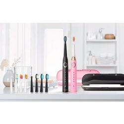 Set periute de dinti sonice FairyWill FW-508 (Black/Pink) Thumb