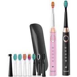 Set periute de dinti sonice FairyWill FW-508 (Black/Pink)