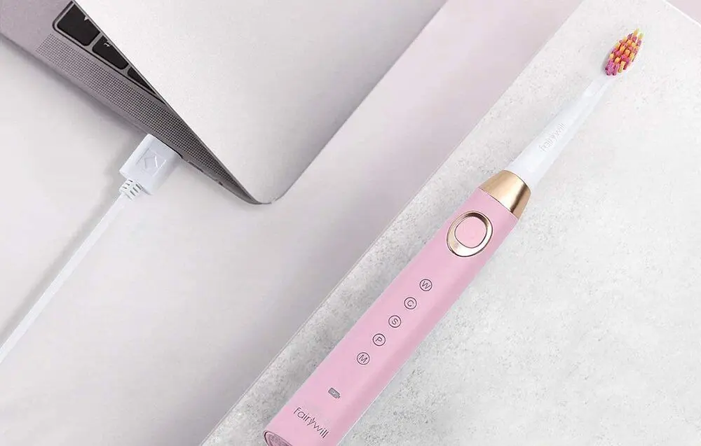 Set periute de dinti sonice FairyWill FW-508 (Black/Pink)