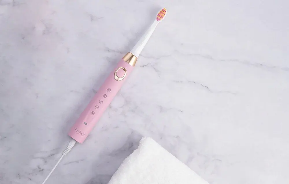 Set periute de dinti sonice FairyWill FW-508 (Black/Pink)