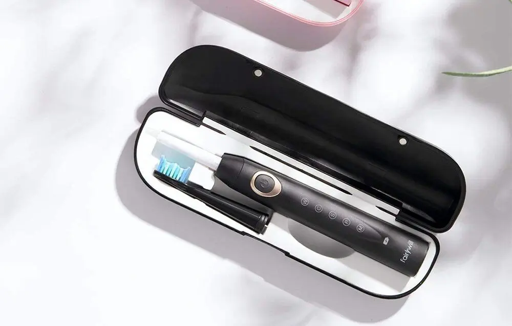 Set periute de dinti sonice FairyWill FW-508 (Black/Pink)