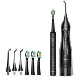 Set periuta de dinti electrica + irigator FairyWill FW-5020E+FW-E11 (Black)