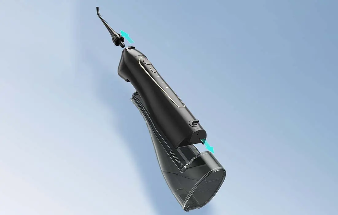 Set periuta de dinti electrica + irigator FairyWill FW-5020E+FW-E11 (Black)