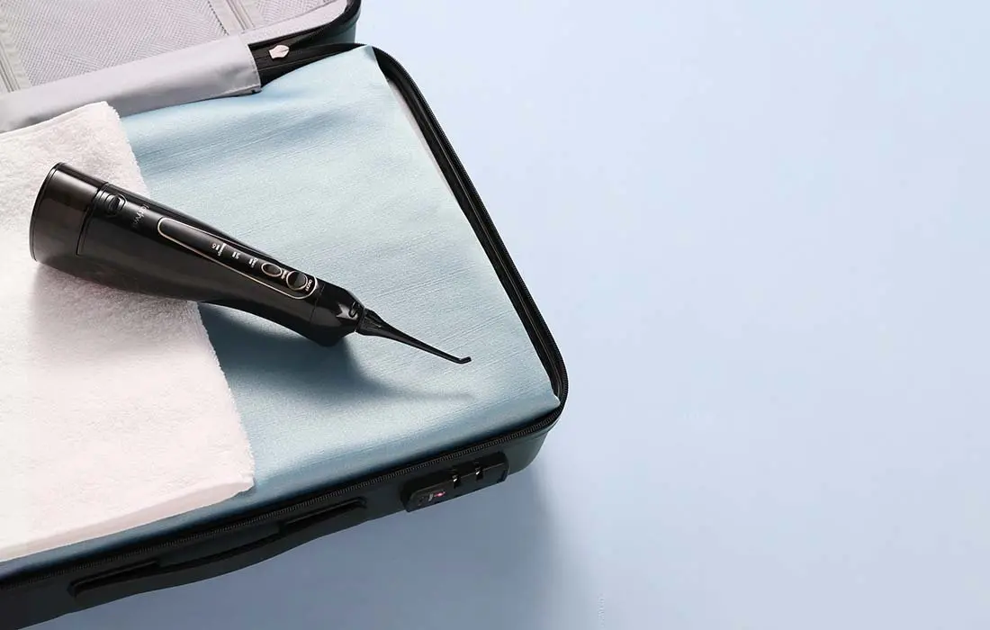 Set periuta de dinti electrica + irigator FairyWill FW-5020E+FW-E11 (Black)