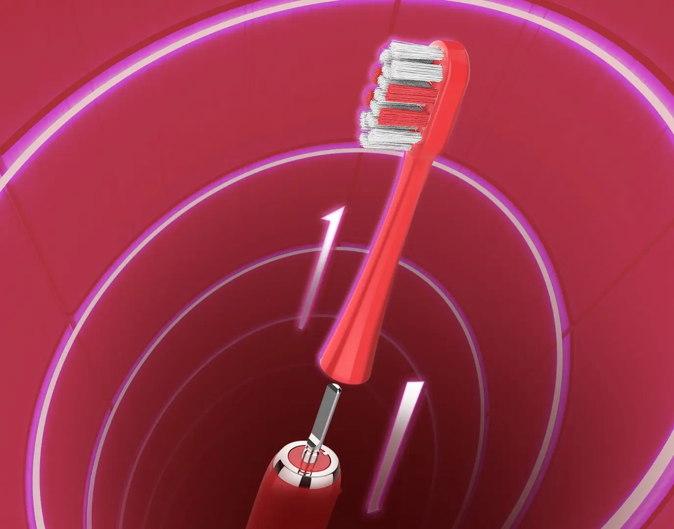 Звуковая зубная щетка Seago XFU SG-2007 (Red) - 3