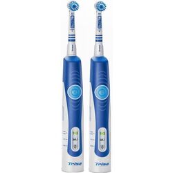 Set periute de dinti electrice Trisa Pro Clean Professional Duo 658278 (White/Blue)