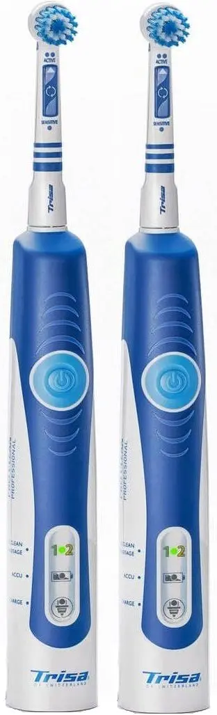 Set periute de dinti electrice Trisa Pro Clean Professional Duo 658278 (White/Blue)