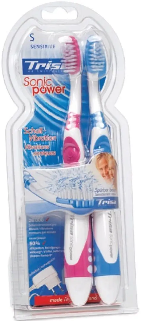Набор электрических зубных щеток Trisa Sonic Power Twin Pack Sensitive Soft 608904