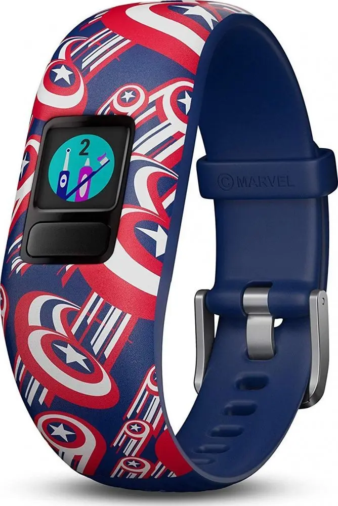 Детский фитнес-браслет Garmin Vivofit Jr. 2 Captain America (Blue/Red)