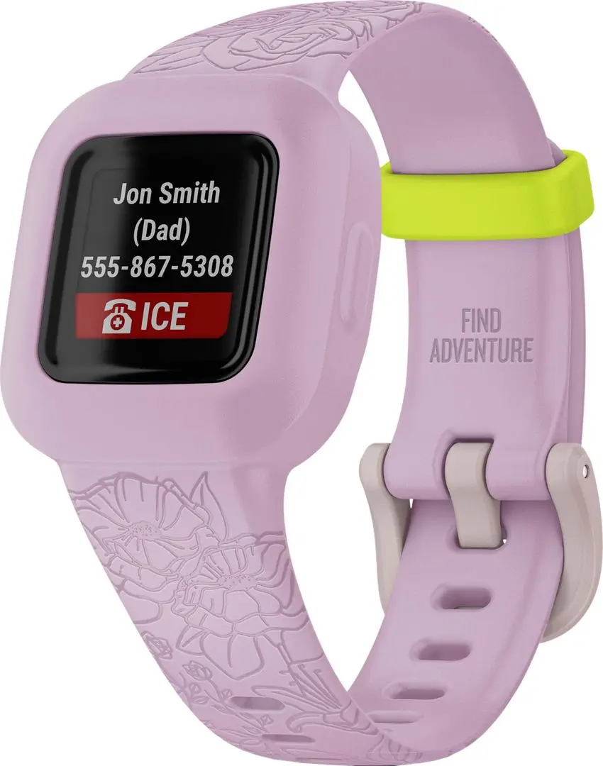 Детский фитнес-браслет Garmin Vivofit Jr.3 (Lilac Floral) - 2