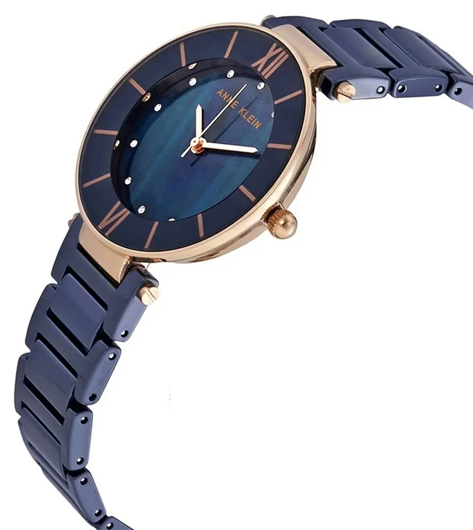 Ceas de mana Anne Klein Ceramic AK/3266NVRG (Blue/Rose Gold)