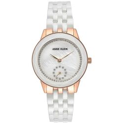 Ceas de mana Anne Klein Ceramic AK/3612WTRG (White/Rose Gold)