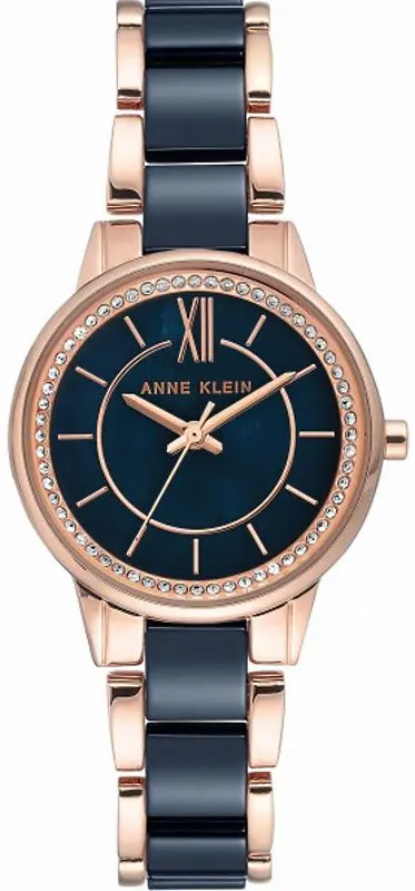 Наручные часы Anne Klein Crystal AK/3344NVRG (Rose Gold/Blue)