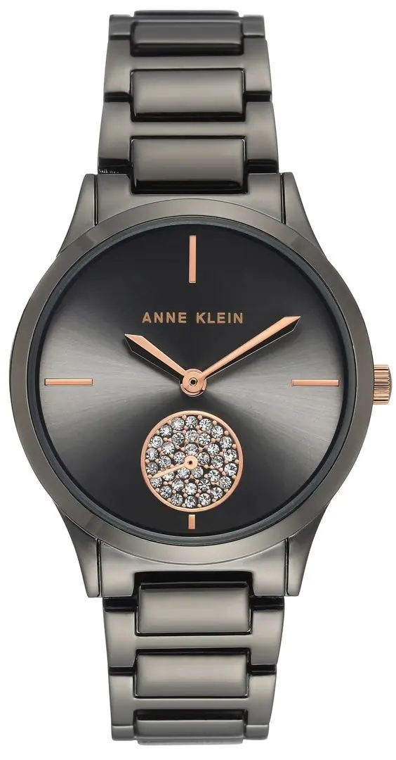 Ceas de mana Anne Klein Crystal AK/3417GYRT (Black)