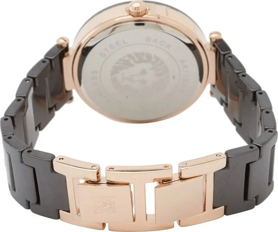 Ceas de mana Anne Klein Diamond AK/1018RGBK (Black/Rose Gold)