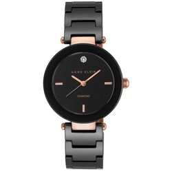 Ceas de mana Anne Klein Diamond AK/1018RGBK (Black/Rose Gold)
