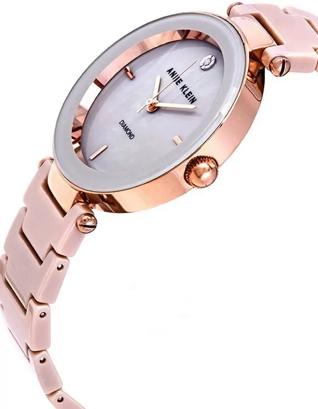 Ceas de mana Anne Klein Diamond AK/1018RGTN (Beige/Rose Gold/Grey)