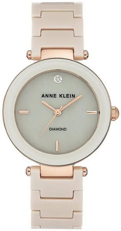 Ceas de mana Anne Klein Diamond AK/1018RGTN (Beige/Rose Gold/Grey)