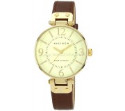 Наручные часы Anne Klein Leather Strap 10/9168IVBN (Brown/Gold)