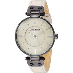 Ceas de mana Anne Klein Leather Strap AK/3445GYCR (Beige/Black)