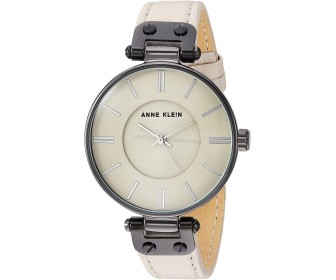 Наручные часы Anne Klein Leather Strap AK/3445GYCR (Beige/Black)