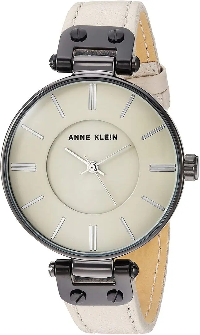 Ceas de mana Anne Klein Leather Strap AK/3445GYCR (Beige/Black)