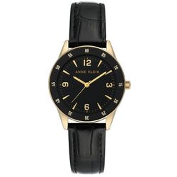 Ceas de mana Anne Klein Leather Strap AK/3734BKBK (Black/Gold)