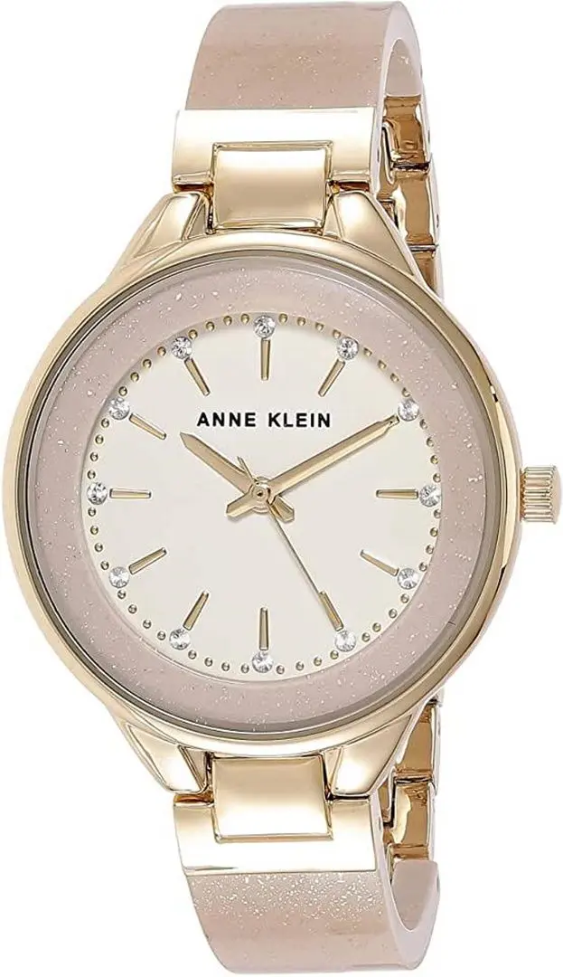 Ceas de mana Anne Klein Plastic AK/1408CRCR (Beige/Gold)