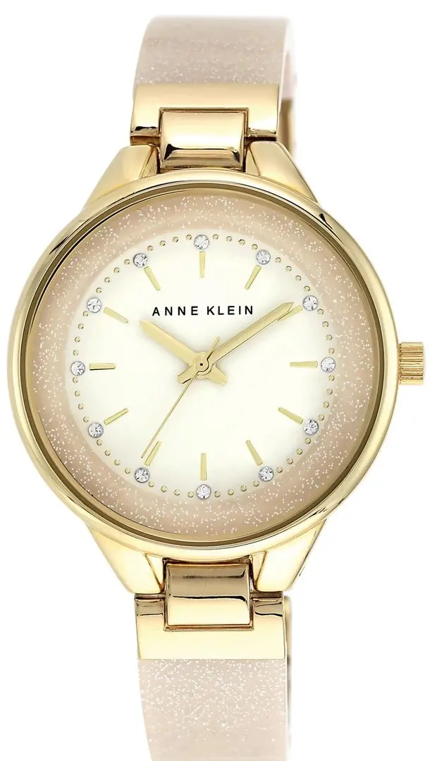 Ceas de mana Anne Klein Plastic AK/1408CRCR (Beige/Gold)