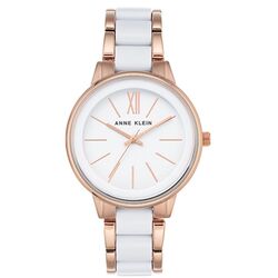 Ceas de mana Anne Klein Plastic AK/1412WTRG (White/Rose Gold)