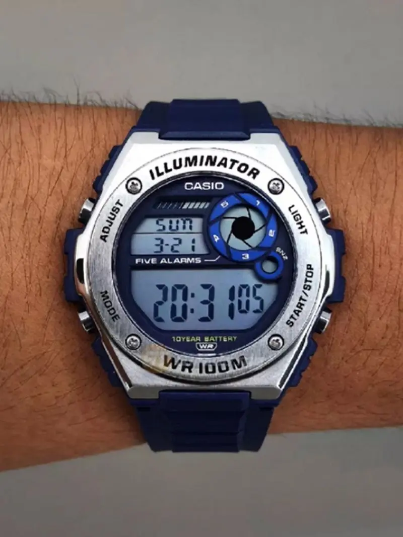 Наручные часы Casio Illuminator MWD-100H-2A (Silver/Blue)