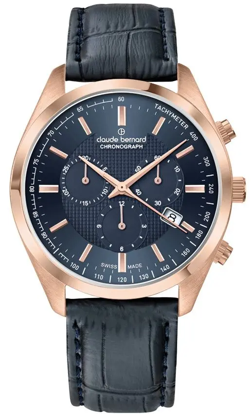 Наручные часы Claude Bernard Classic 10246 37R BUIR (Rose Gold/Blue/Black)