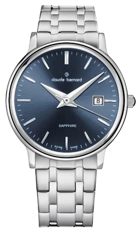 Наручные часы Claude Bernard Classic 54005 3M BUIN (Inox/Blue)