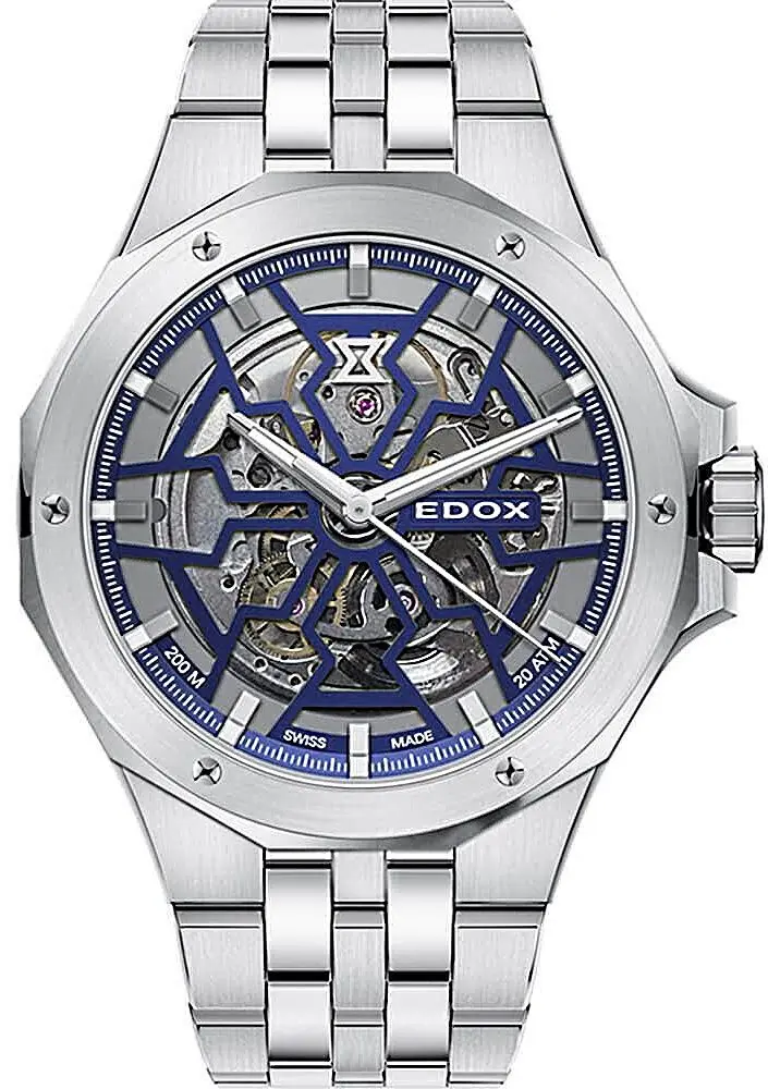 Ceas de mana Edox Delfin Mecano 85303 3M BUIGB (Silver)