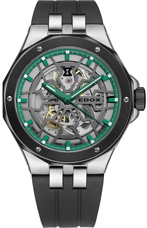 Ceas de mana Edox Delfin Mecano 85303 3NN VB (Green/Grey)