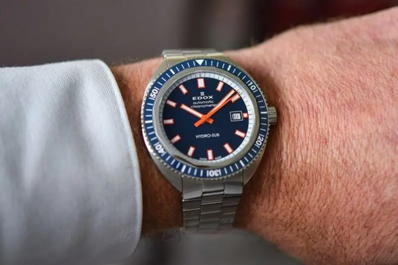 Наручные часы Edox Hydro-Sub 80128-3BUM-BUIO (Silver/Blue)